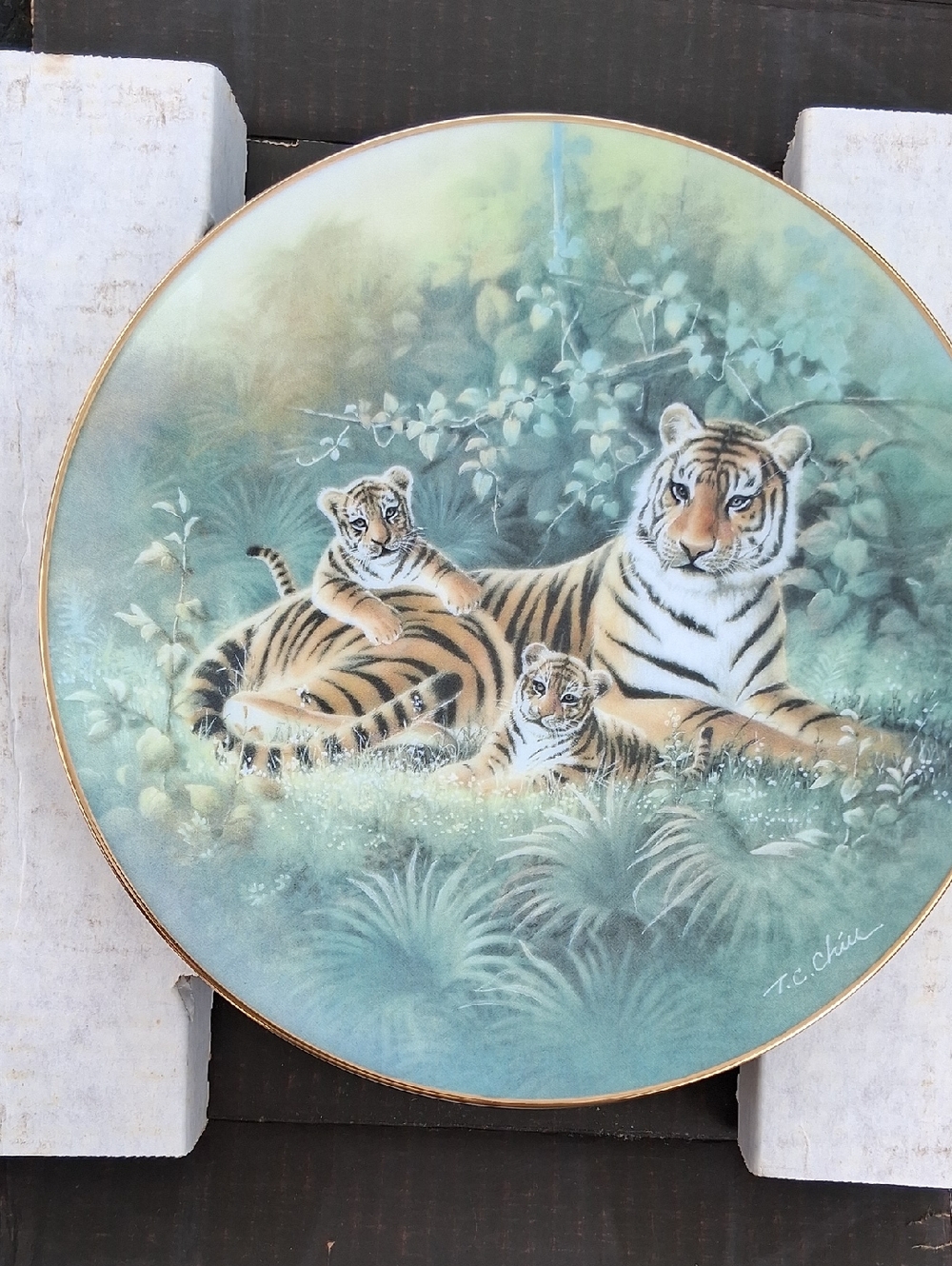 Knowles White Collector Plate "Ahead of the Pack"